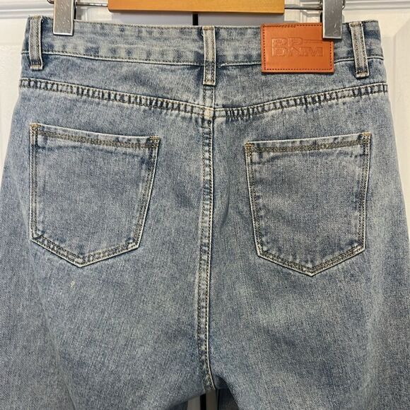 Princess Polly High Rise Raw Hem Light Wash Jeans Size 4 - Picture 8 of 14